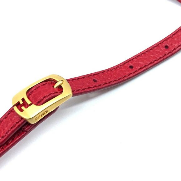 FENDI chameleon Shoulder Bag Hand Bag 2way bag Red - Picture 12 of 12